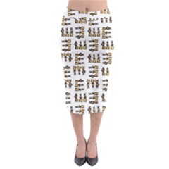 Sketchy Bear Kiddos Midi Pencil Skirt by dflcprintsclothing