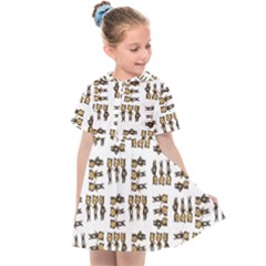 Sketchy Bear Kiddos Kids  Sailor Dress by dflcprintsclothing