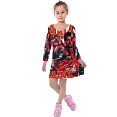 Carlos Sainz Kids  Long Sleeve Velvet Dress by Boster123