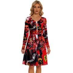 Carlos Sainz Long Sleeve Dress With Pocket by Boster123