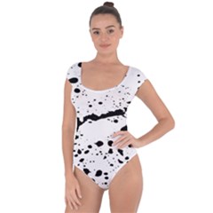 Monochrome Mirage  Short Sleeve Leotard  by dflcprintsclothing