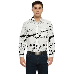 Monochrome Mirage  Men s Long Sleeve Pocket Shirt 