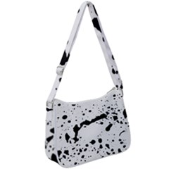 Monochrome Mirage  Zip Up Shoulder Bag