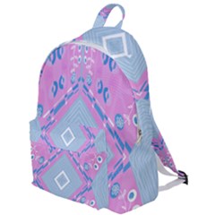 Bohemian Chintz Illustration Pink Blue White The Plain Backpack by Mazipoodles