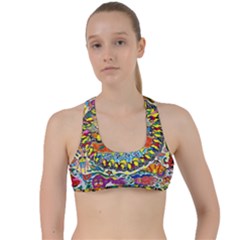 Supersonic Sunblast Criss Cross Racerback Sports Bra by chellerayartisans