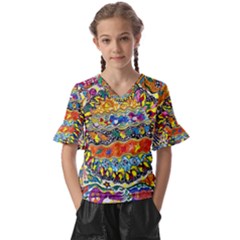 Supersonic Sunblast Kids  V-neck Horn Sleeve Blouse