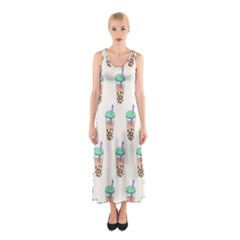 Cute Boba Sleeveless Maxi Dress by artworkshop