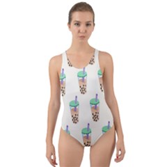 Cute Boba Cut-out Back One Piece Swimsuit by artworkshop