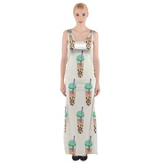 Cute Boba Thigh Split Maxi Dress by artworkshop