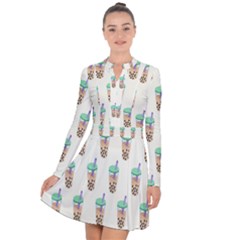 Cute Boba Long Sleeve Panel Dress by artworkshop