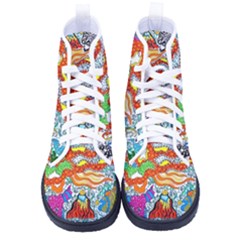 Supersonic Mermaid Chaser Men s High-top Canvas Sneakers