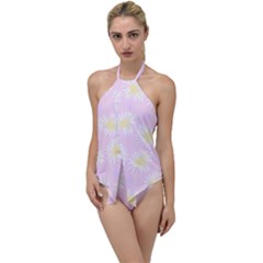 Mazipoodles Bold Daisies Pink Go with the Flow One Piece Swimsuit