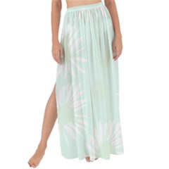 Mazipoodles Bold Daisies Spearmint Maxi Chiffon Tie-up Sarong by Mazipoodles