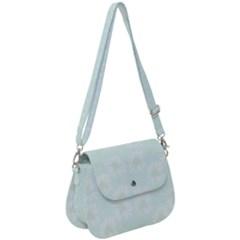 Mazipoodles Bold Daisies Spearmint Saddle Handbag by Mazipoodles