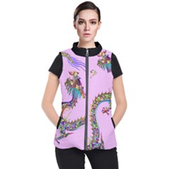 Rainbow Dragon Women s Puffer Vest