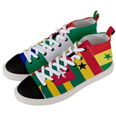 676 African Flag Ericksays Men s Mid-top Canvas Sneakers by tratney