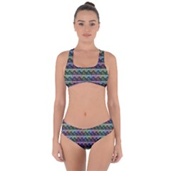 Inspirational Think Big Concept Pattern Criss Cross Bikini Set by dflcprintsclothing