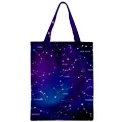 Realistic Night Sky With Constellations Zipper Classic Tote Bag by Cowasu