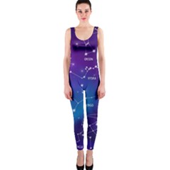 Realistic Night Sky With Constellations One Piece Catsuit by Cowasu