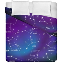 Realistic Night Sky With Constellations Duvet Cover Double Side (california King Size) by Cowasu