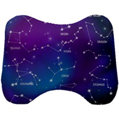 Realistic Night Sky With Constellations Head Support Cushion by Cowasu