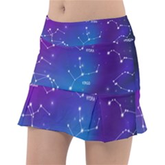 Realistic Night Sky With Constellations Classic Tennis Skirt by Cowasu