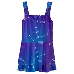 Realistic Night Sky With Constellations Kids  Layered Skirt Swimsuit by Cowasu