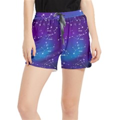 Realistic Night Sky With Constellations Women s Runner Shorts by Cowasu