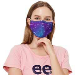 Realistic Night Sky With Constellations Fitted Cloth Face Mask (adult) by Cowasu
