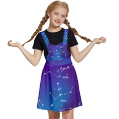 Realistic Night Sky With Constellations Kids  Apron Dress by Cowasu