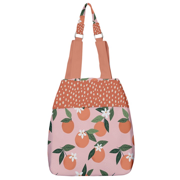 tropical polka plants 4 Center Zip Backpack