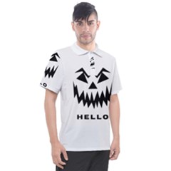 Hello Black And White T-shirt Design Men s Polo Tee
