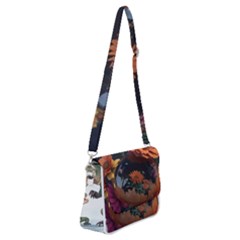 Crocodile Vs Monkey Watercolor 1 Dreamshaper V7 3d Floral 0 Shoulder Bag With Back Zipper by mohdmosin2535