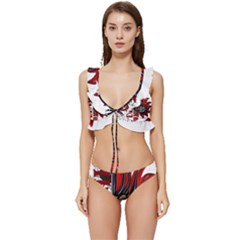 Devil2 Low Cut Ruffle Edge Bikini Set