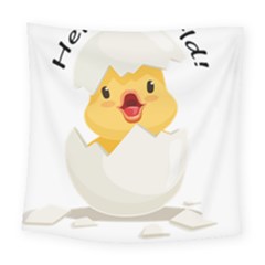 Cute Chick Square Tapestry (large) by RuuGallery10