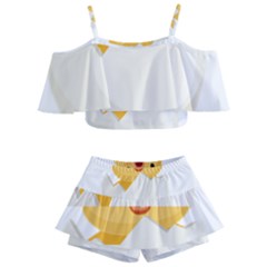 Cute Chick Kids  Off Shoulder Skirt Bikini by RuuGallery10