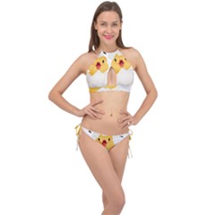 Cute Chick Cross Front Halter Bikini Set by RuuGallery10