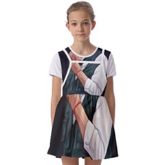 Moosewala Kids  Short Sleeve Pinafore Style Dress