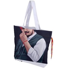 Moosewala Drawstring Tote Bag by Mayank