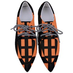 Women s Pointed Oxford Shoes Black & Orange/peach by VIBRANT
