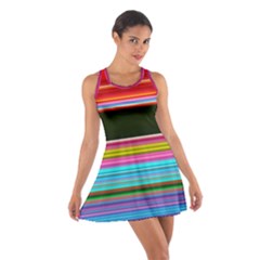 Horizontal Line Colorful Cotton Racerback Dress