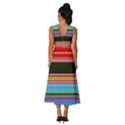 Horizontal Line Colorful Sleeveless Cross Front Cocktail Midi Chiffon Dress View4