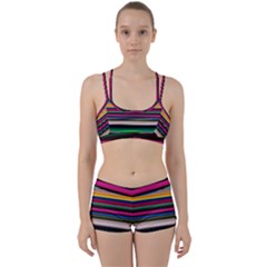 Horizontal Lines Colorful Perfect Fit Gym Set by Grandong