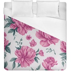 Pattern Flowers Texture Design Duvet Cover (king Size)