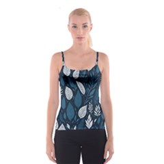 Pattern Flower Texture Spaghetti Strap Top by Grandong