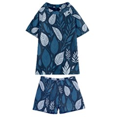 Pattern Flower Texture Kids  Swim Tee and Shorts Set