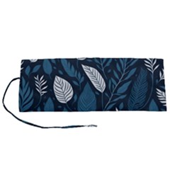 Pattern Flower Texture Roll Up Canvas Pencil Holder (S)