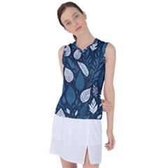 Pattern Flower Texture Women s Sleeveless Sports Top