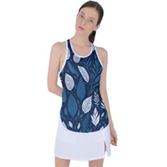 Pattern Flower Texture Racer Back Mesh Tank Top