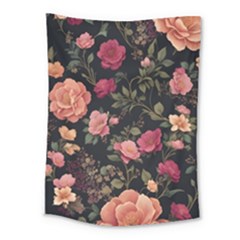 Flower Pattern Medium Tapestry by Grandong